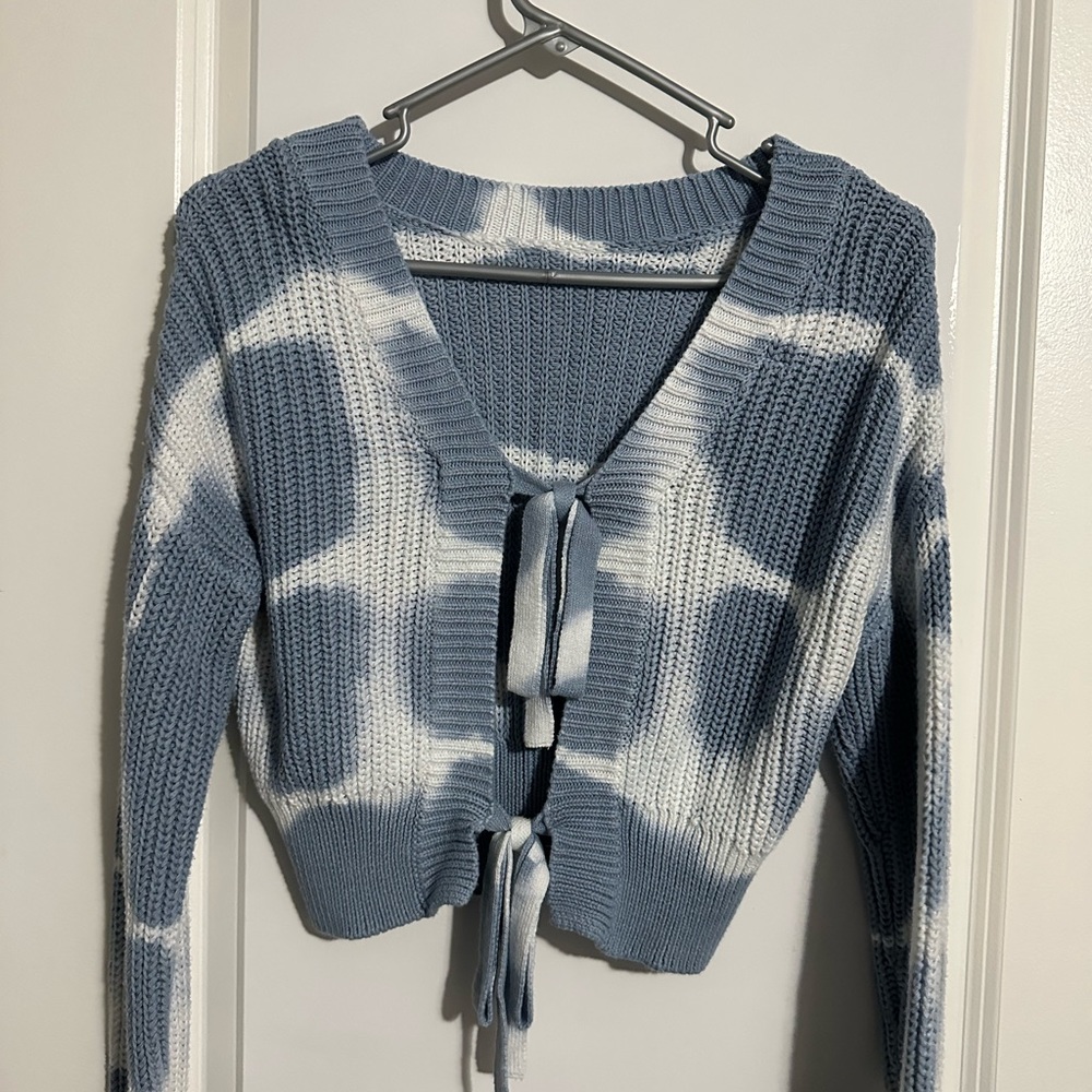 Reversible tie dye sweater